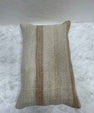 Turkish Hemp Pillow Cushion Natural Beige Rusty Brown Pillow Cushion Cover 16" x 24" #30157