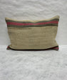 Turkish Hemp Pillow Cushion Natural Beige Fuchsia Pillow Cushion Cover 16" x 24" #30159