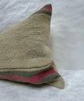 Turkish Hemp Pillow Cushion Natural Beige Fuchsia Pillow Cushion Cover 16" x 24" #30159