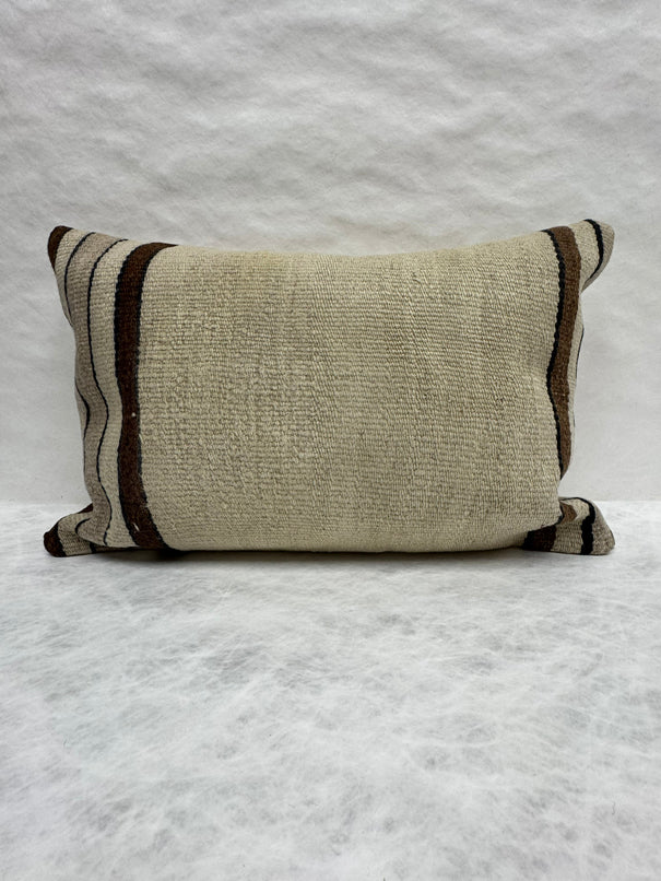 Turkish Hemp Pillow Cushion Natural Beige Brown Pillow Cushion Cover 16" x 24" #30058