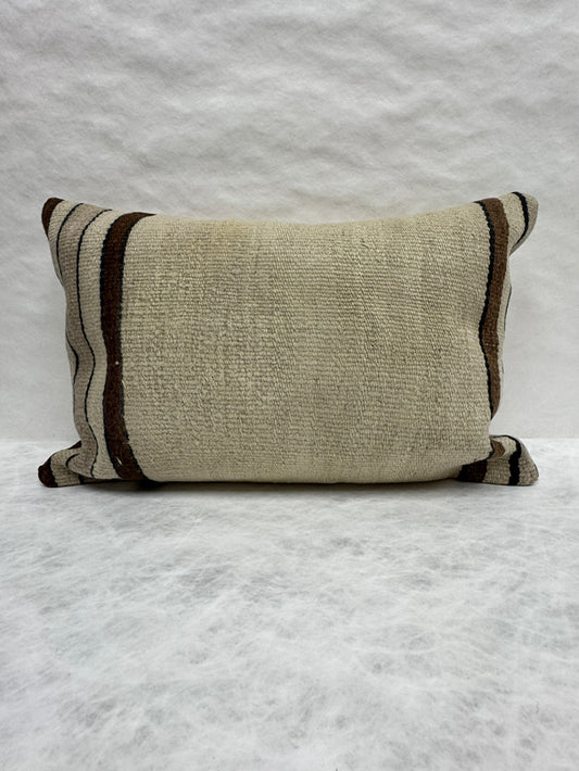 Turkish Hemp Pillow Cushion Natural Beige Brown Pillow Cushion Cover 16" x 24" #30058