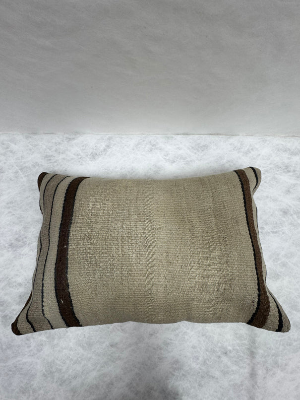 Turkish Hemp Pillow Cushion Natural Beige Brown Pillow Cushion Cover 16" x 24" #30058