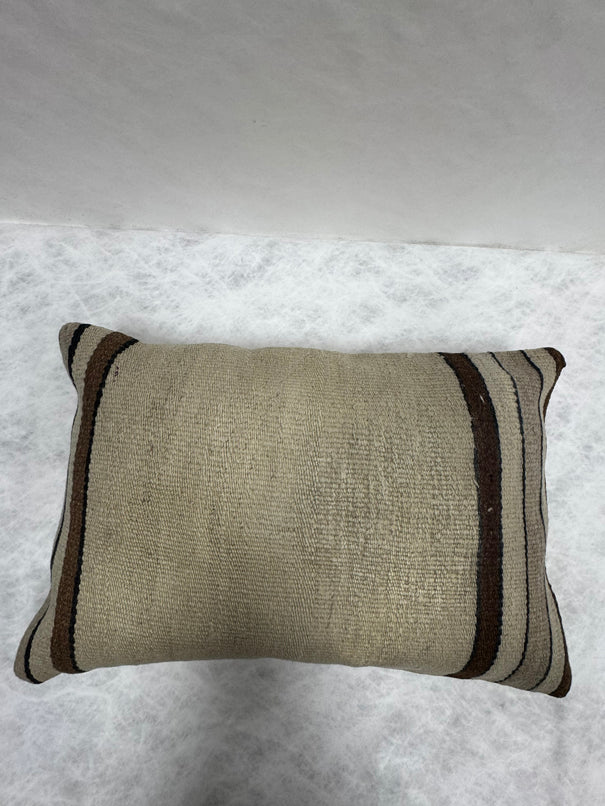 Turkish Hemp Pillow Cushion Natural Beige Brown Pillow Cushion Cover 16" x 24" #30058