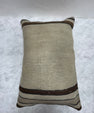 Turkish Hemp Pillow Cushion Natural Beige Brown Pillow Cushion Cover 16" x 24" #30058