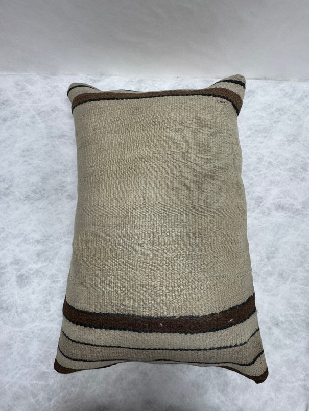 Turkish Hemp Pillow Cushion Natural Beige Brown Pillow Cushion Cover 16" x 24" #30058