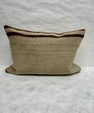 Turkish Hemp Pillow Cushion Natural Beige Brown Pillow Cushion Cover 16" x 24" #30129