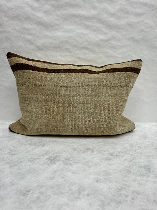 Turkish Hemp Pillow Cushion Natural Beige Brown Pillow Cushion Cover 16" x 24" #30129