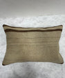 Turkish Hemp Pillow Cushion Natural Beige Brown Pillow Cushion Cover 16" x 24" #30129
