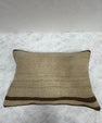 Turkish Hemp Pillow Cushion Natural Beige Brown Pillow Cushion Cover 16" x 24" #30129