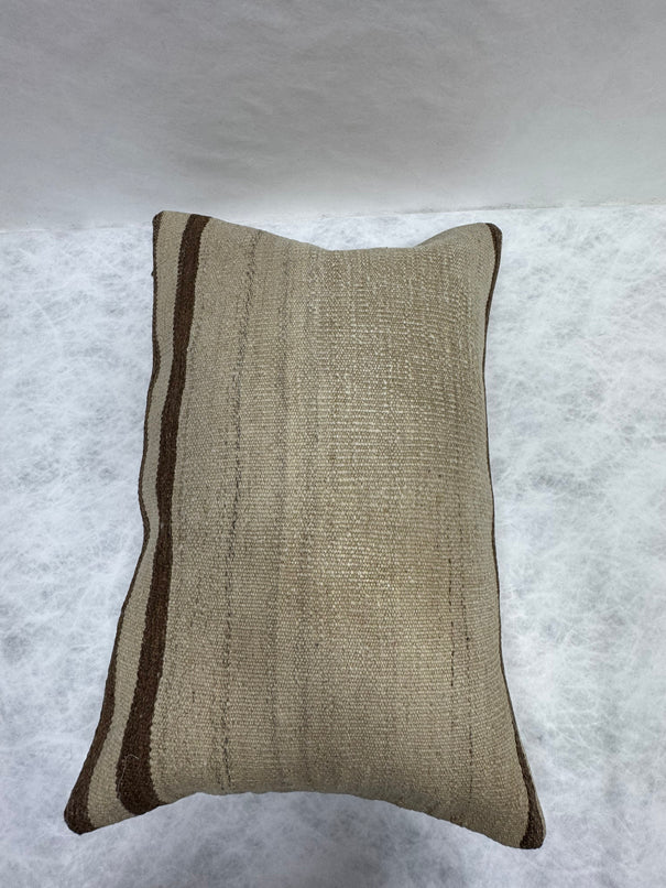 Turkish Hemp Pillow Cushion Natural Beige Brown Pillow Cushion Cover 16" x 24" #30129