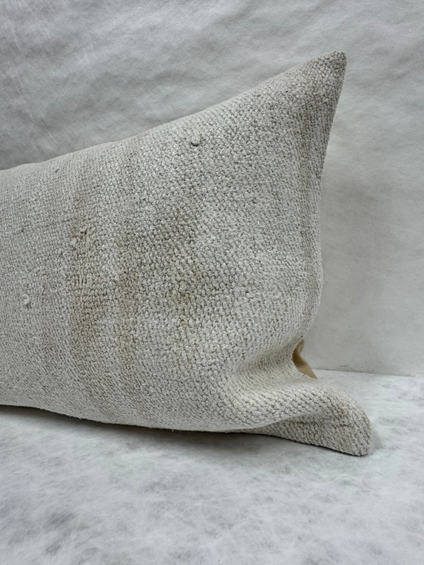 Turkish Hemp Pillow Cushion Natural Beige Pillow Cushion Cover 16" x 24" #30088
