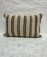 Turkish Hemp Pillow Cushion Natural Beige Black Pillow Cushion Cover 16" x 24" #30128