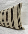 Turkish Hemp Pillow Cushion Natural Beige Black Pillow Cushion Cover 16" x 24" #30128