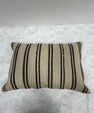 Turkish Hemp Pillow Cushion Natural Beige Black Pillow Cushion Cover 16" x 24" #30128