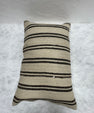 Turkish Hemp Pillow Cushion Natural Beige Black Pillow Cushion Cover 16" x 24" #30128