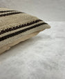 Turkish Hemp Pillow Cushion Natural Beige Black Pillow Cushion Cover 16" x 24" #30128