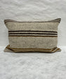Turkish Hemp Pillow Cushion Natural Beige Brown Pillow Cushion Cover 16" x 24" #30158