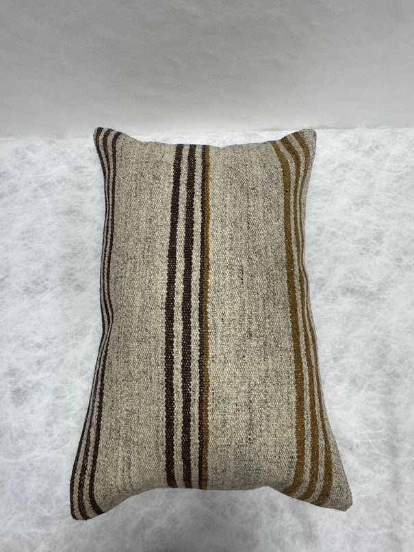 Turkish Hemp Pillow Cushion Natural Beige Brown Pillow Cushion Cover 16" x 24" #30158