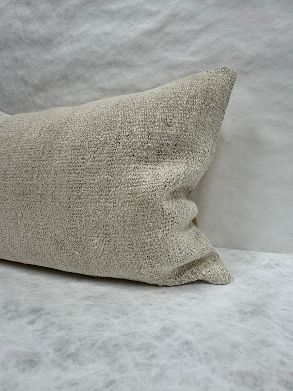 Turkish Hemp Pillow Cushion Natural Beige Pillow Cushion Cover 16" x 24" #30160