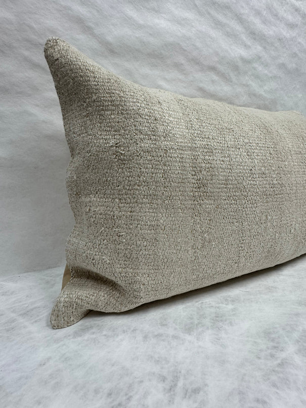 Turkish Hemp Pillow Cushion Natural Beige Pillow Cushion Cover 16" x 24" #30160