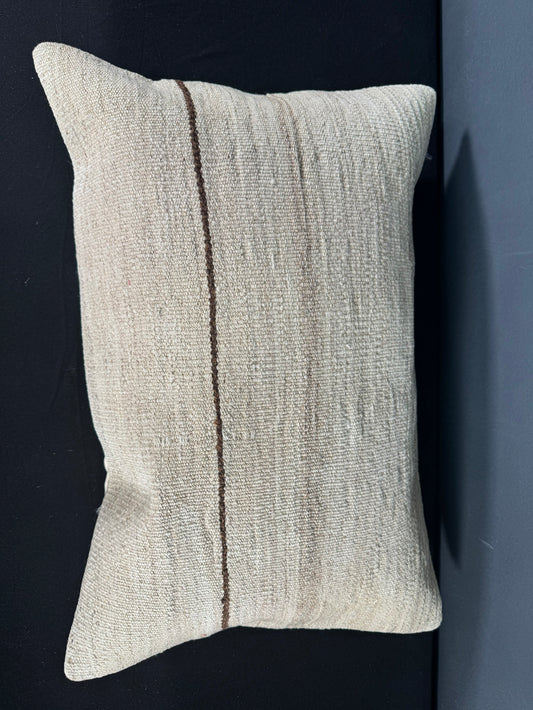 Turkish Hemp Pillow Cushion Natural Beige Brown Pillow Cushion Cover 16" x 24" #30068