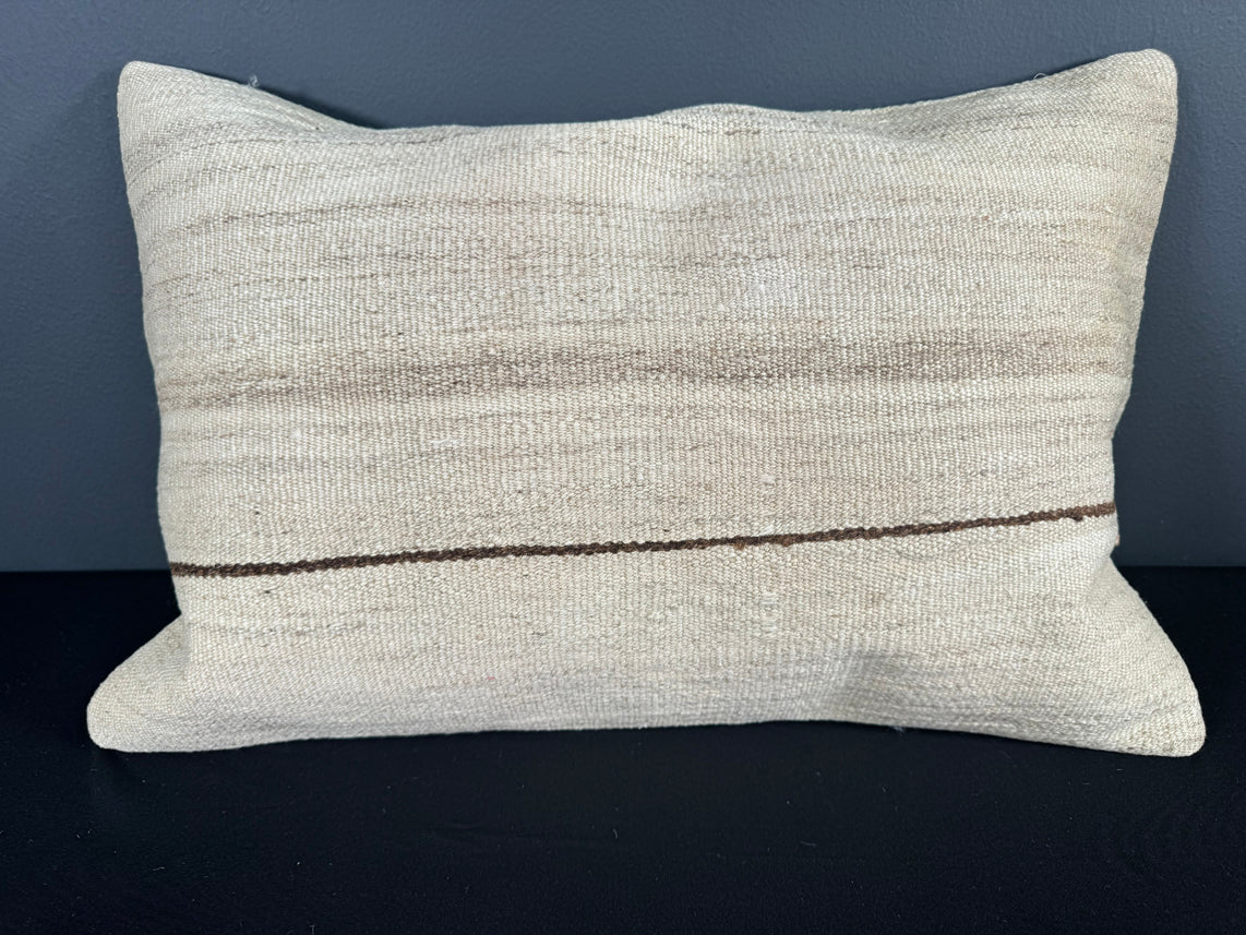 Turkish Hemp Pillow Cushion Natural Beige Brown Pillow Cushion Cover 16" x 24" #30068