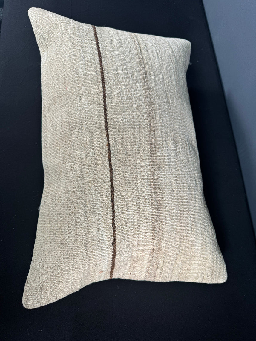 Turkish Hemp Pillow Cushion Natural Beige Brown Pillow Cushion Cover 16" x 24" #30068