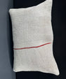 Turkish Hemp Pillow Cushion Natural Beige Red Pillow Cushion Cover 16" x 24" #30079