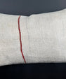 Turkish Hemp Pillow Cushion Natural Beige Red Pillow Cushion Cover 16" x 24" #30079