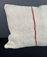 Turkish Hemp Pillow Cushion Natural Beige Red Pillow Cushion Cover 16" x 24" #30079