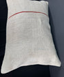 Turkish Hemp Pillow Cushion Natural Beige Red Pillow Cushion Cover 16" x 24" #30079