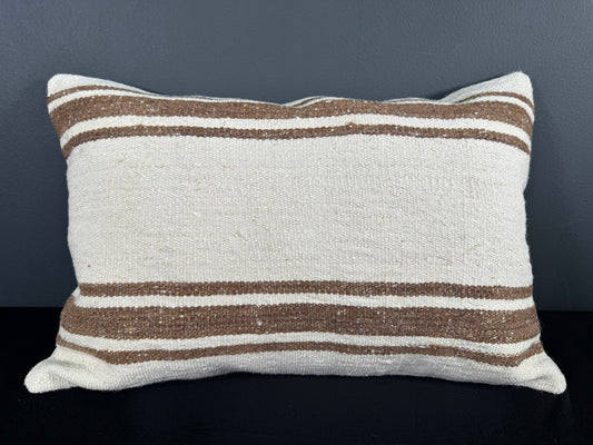 Turkish Hemp Pillow Cushion Natural Beige Brown Pillow Cushion Cover 16" x 24" #30070
