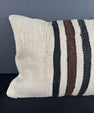 Turkish Hemp Pillow Cushion Natural Beige Black Pillow Cushion Cover 16" x 24" #30081