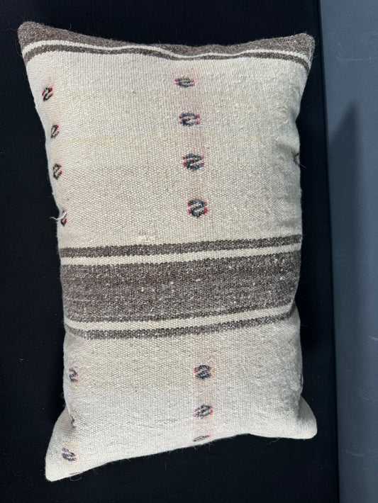Turkish Hemp Pillow Cushion Natural Beige Brown Pillow Cushion Cover 16" x 24" #30082