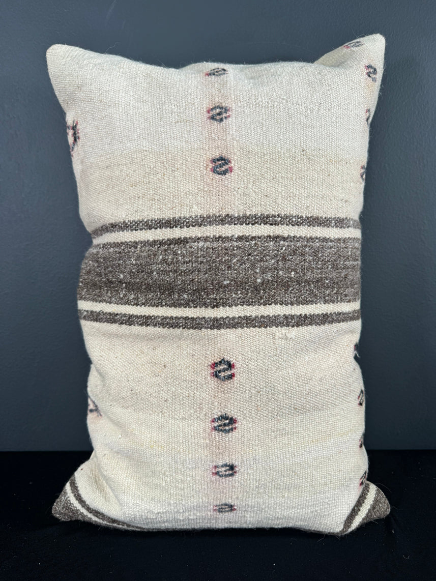 Turkish Hemp Pillow Cushion Natural Beige Brown Pillow Cushion Cover 16" x 24" #30082