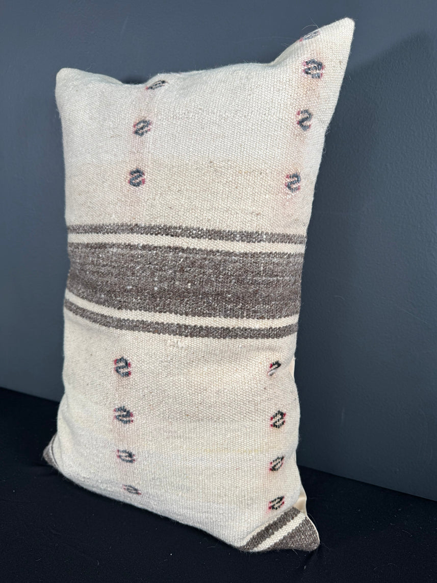 Turkish Hemp Pillow Cushion Natural Beige Brown Pillow Cushion Cover 16" x 24" #30082