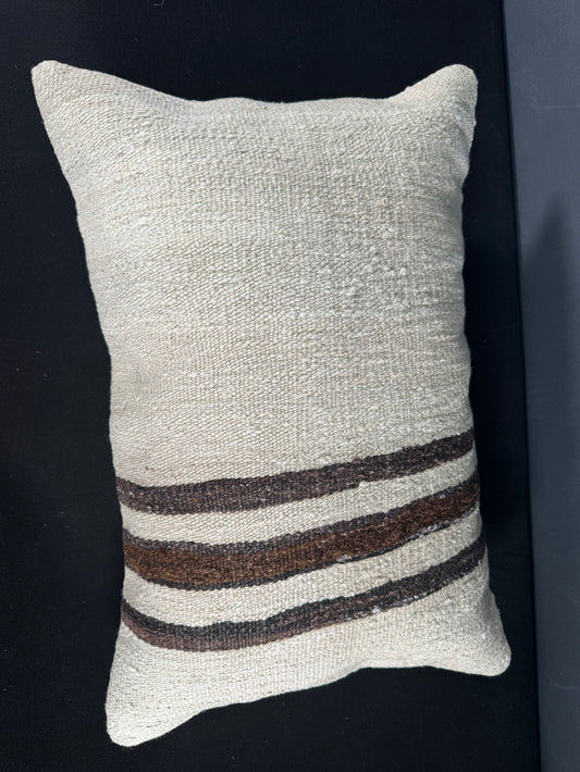 Turkish Hemp Pillow Cushion Natural Beige Brown Pillow Cushion Cover 16" x 24" #30080