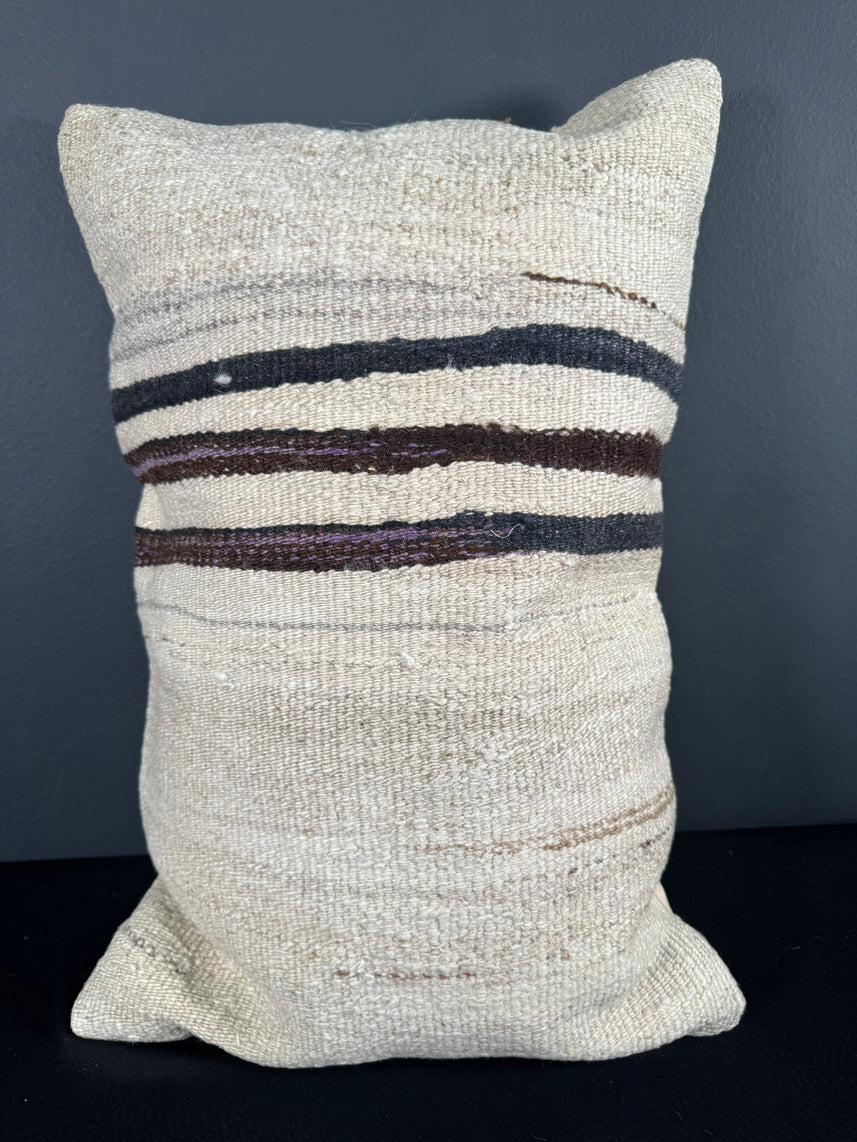 Turkish Hemp Pillow Cushion Natural Beige Brown Pillow Cushion Cover 16" x 24" #30083