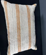 Turkish Hemp Pillow Cushion Natural Beige Rust Pillow Cushion Cover 16" x 24" #30139