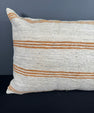 Turkish Hemp Pillow Cushion Natural Beige Rust Pillow Cushion Cover 16" x 24" #30139