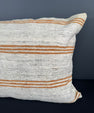Turkish Hemp Pillow Cushion Natural Beige Rust Pillow Cushion Cover 16" x 24" #30139