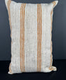 Turkish Hemp Pillow Cushion Natural Beige Rust Pillow Cushion Cover 16" x 24" #30139