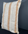 Turkish Hemp Pillow Cushion Natural Beige Rust Pillow Cushion Cover 16" x 24" #30139