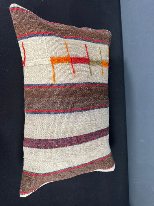 Turkish Hemp Pillow Cushion Natural Beige Brown Pillow Cushion Cover 16" x 24" #30170