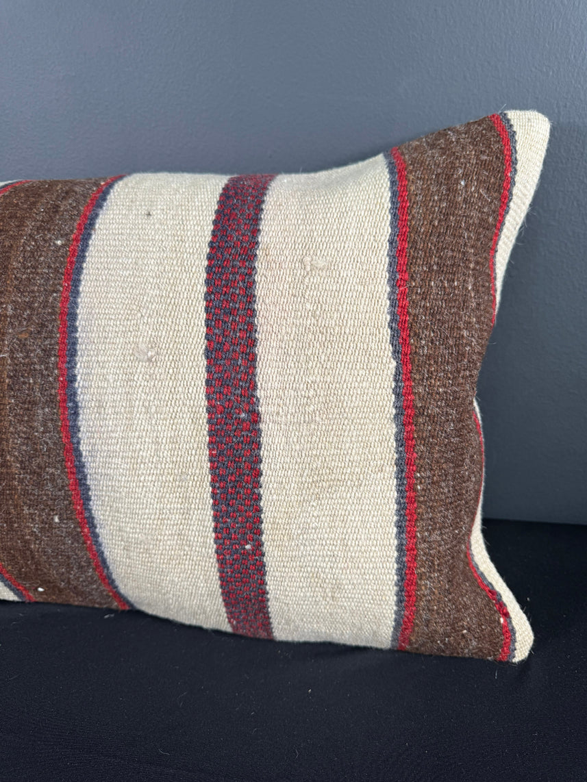 Turkish Hemp Pillow Cushion Natural Beige Brown Pillow Cushion Cover 16" x 24" #30170