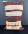 Turkish Hemp Pillow Cushion Natural Beige Brown Pillow Cushion Cover 16" x 24" #30170