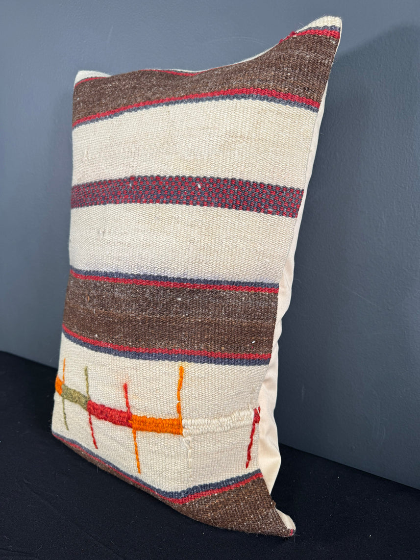 Turkish Hemp Pillow Cushion Natural Beige Brown Pillow Cushion Cover 16" x 24" #30170
