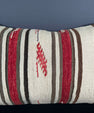 Turkish Hemp Pillow Cushion Natural Beige Red Pillow Cushion Cover 16" x 24" #30084