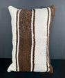 Turkish Hemp Pillow Cushion Natural Beige Brown Pillow Cushion Cover 16" x 24" #30173