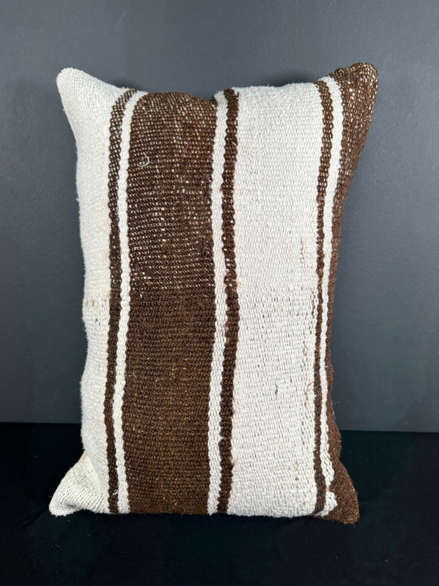 Turkish Hemp Pillow Cushion Natural Beige Brown Pillow Cushion Cover 16" x 24" #30173